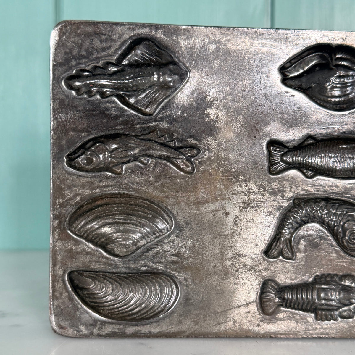 Antique French Létang Fils Fish &amp; Shellfish Chocolate Mould – No. 4144
