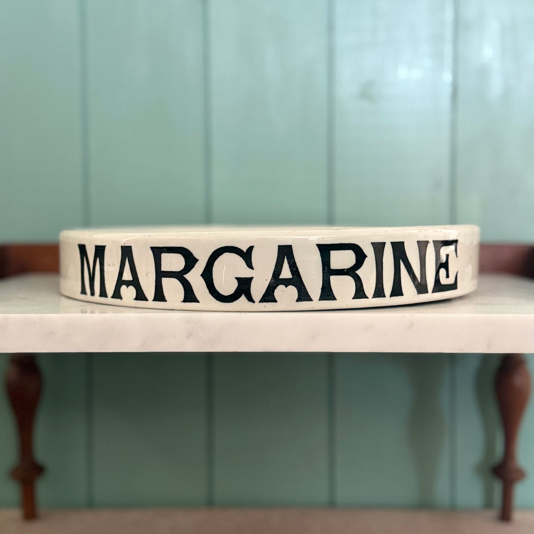 Antique International Tea Co Ironstone Margarine Shop Display Slab