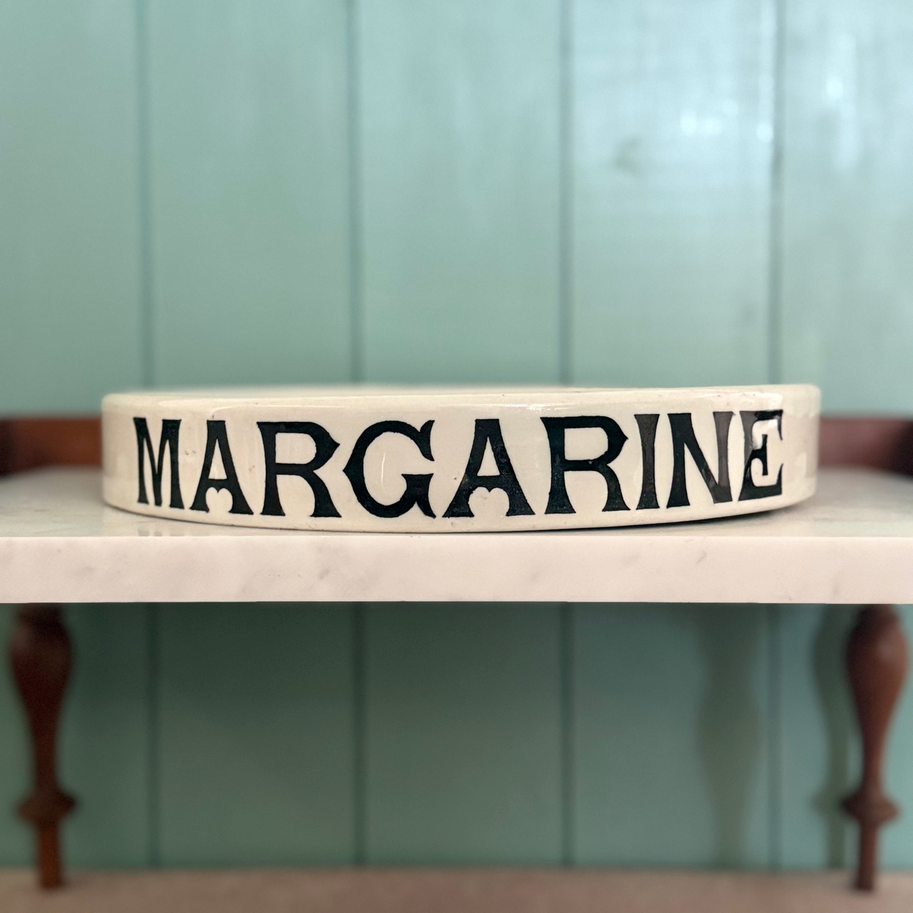 Antique International Tea Co Ironstone Margarine Shop Display Slab