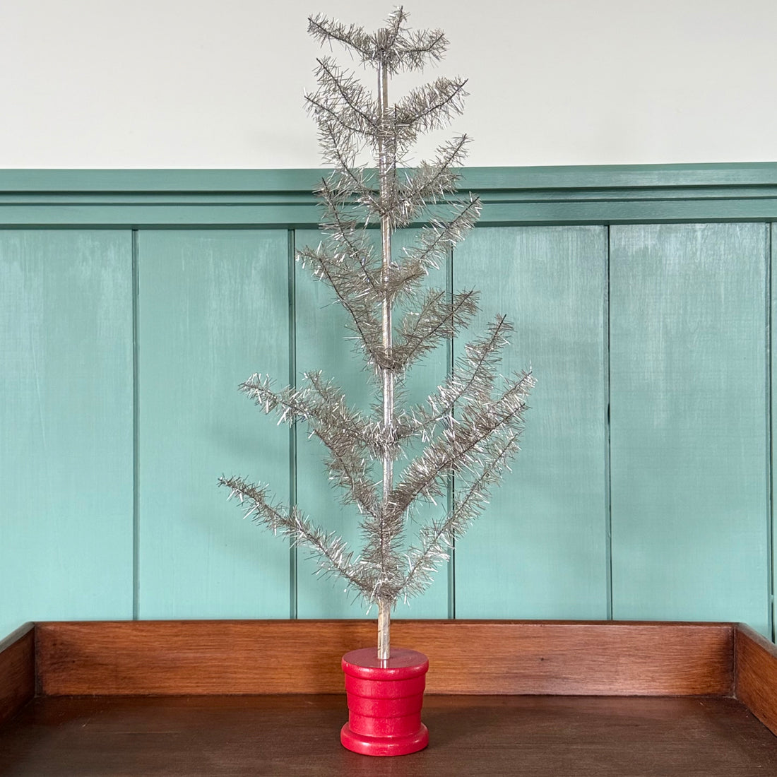 Vintage Gaycolor Silver Tinsel Christmas Tree Boxed