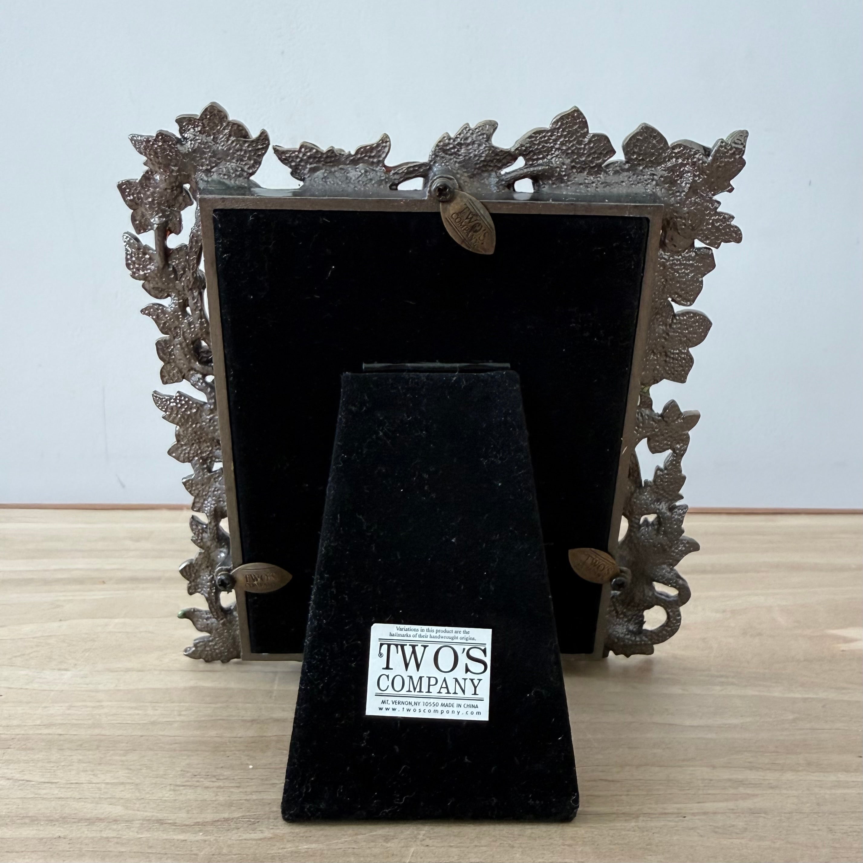Blue Floral Crystal Photo Frame 3x4 Decorative Vintage Style Gift