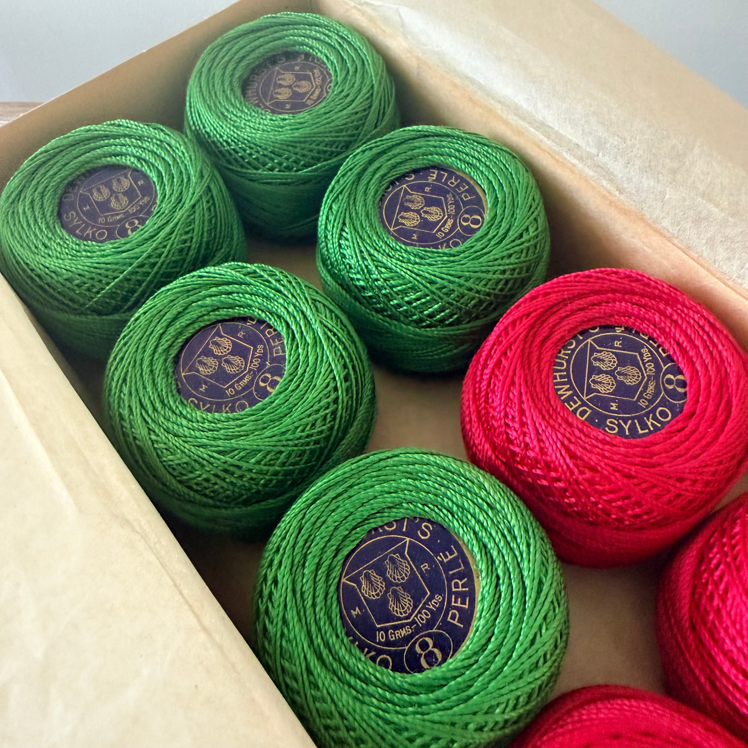 Vintage Dewhurst’s Sylko Perlé No. 8 Cotton – 10 Balls