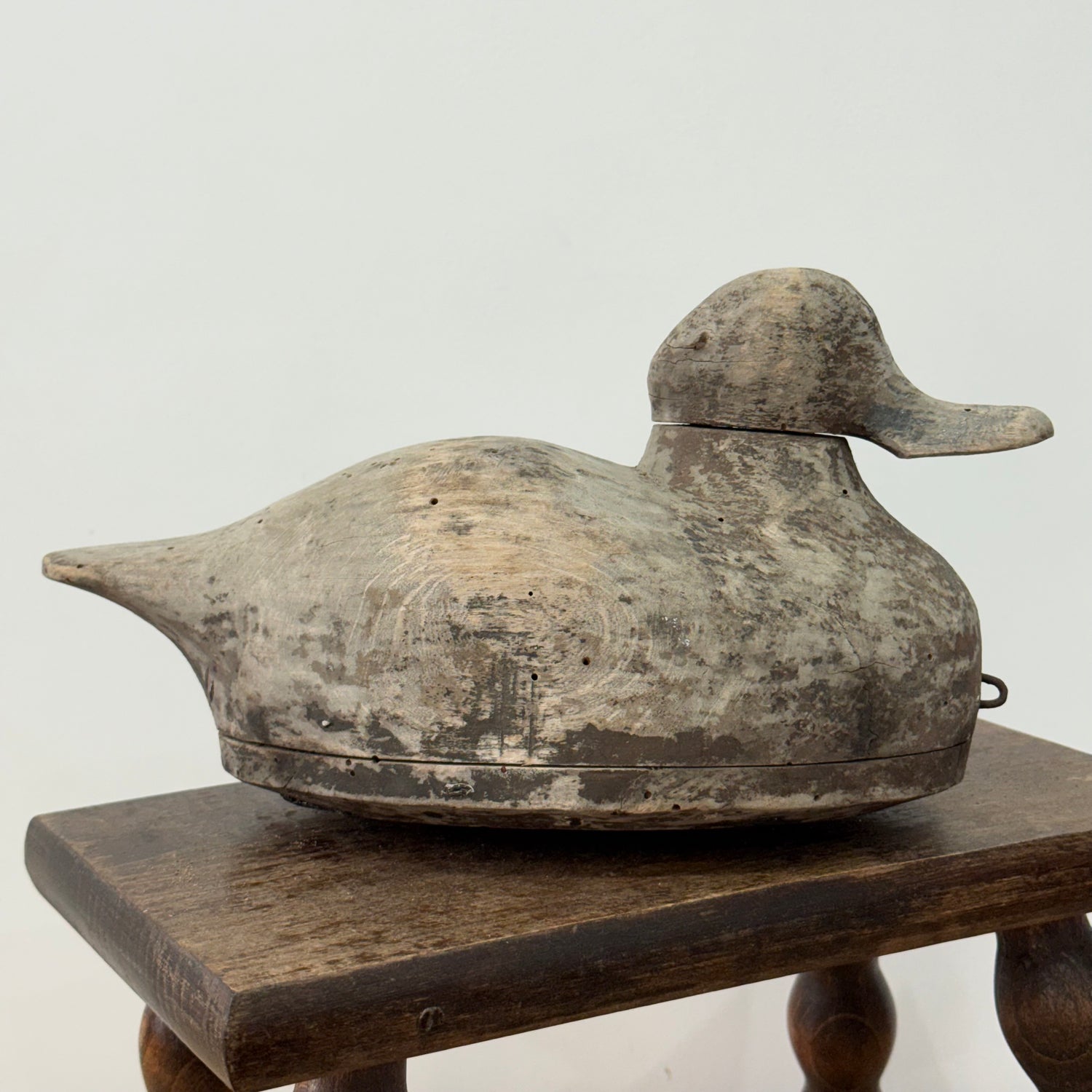 Antique Wooden Duck Decoy Folk Art Hand Carved Shooting Decoy