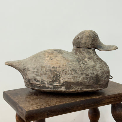 Antique Wooden Duck Decoy Folk Art Hand Carved Shooting Decoy