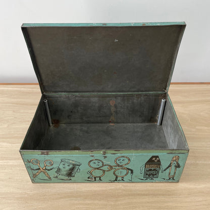 Antique 19th Century Sewing Accessories Tin