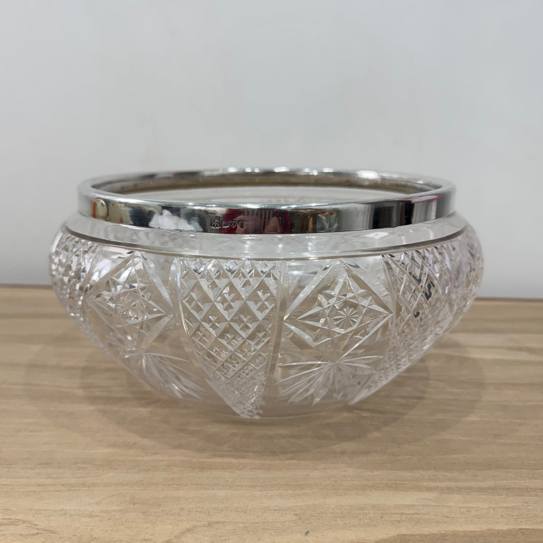 Silver rimmed bowl