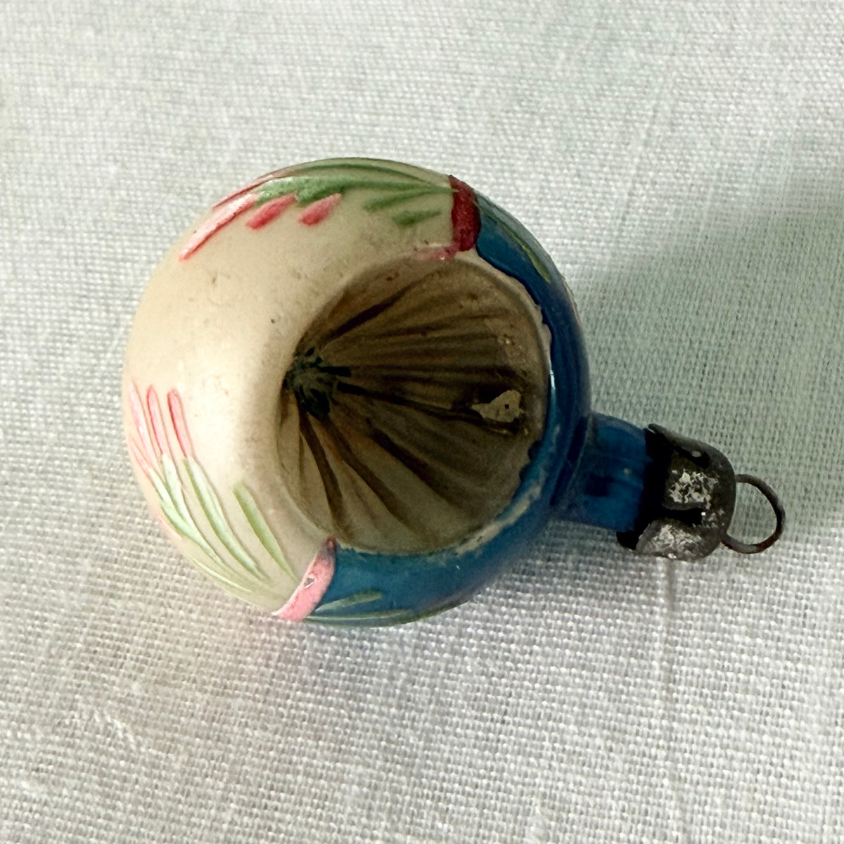 Boxed Set of 12 Miniature Vintage Glass Christmas Baubles