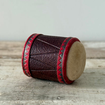 Antique Leather Drum Pin Cushion – Victorian Sewing Accessory