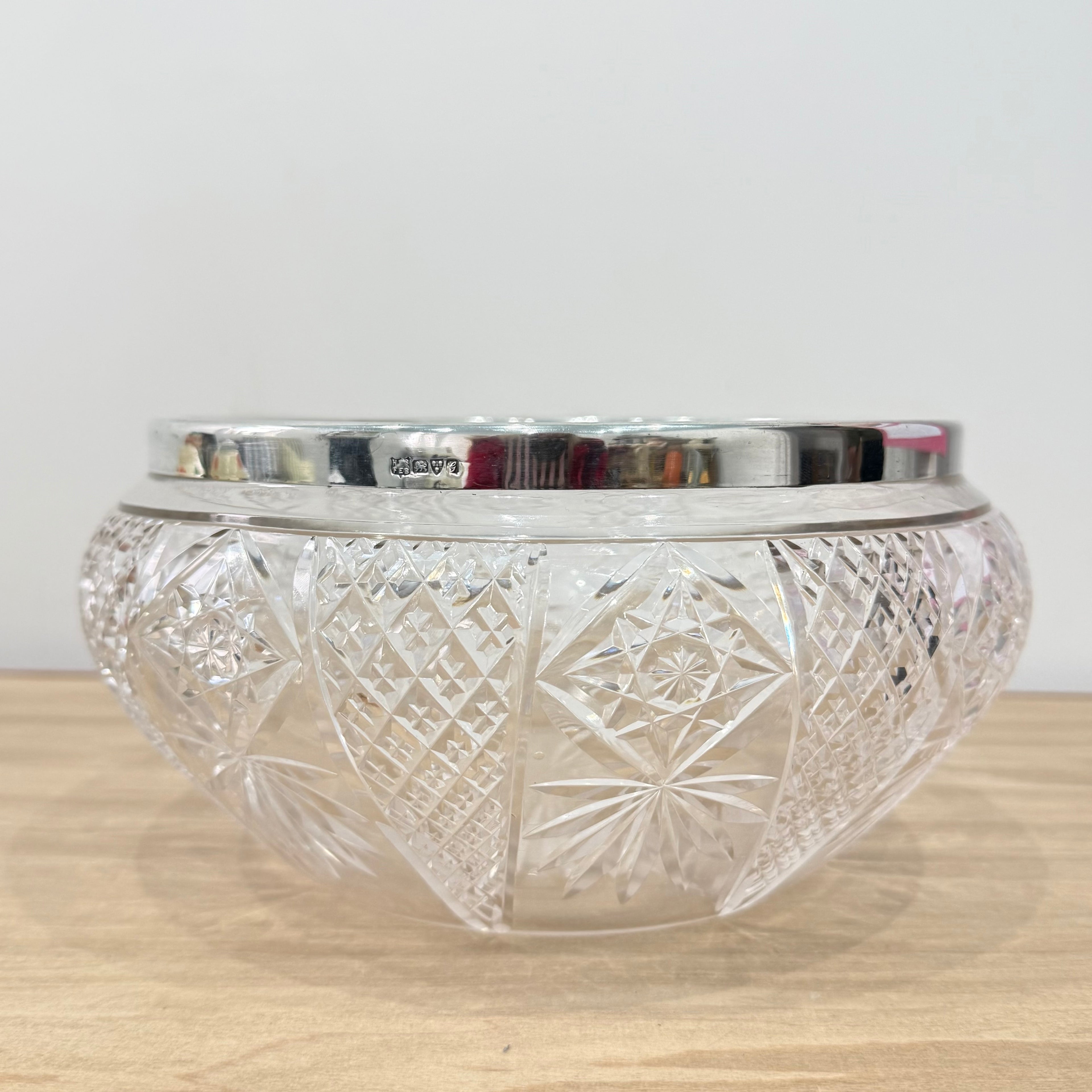 Silver rimmed bowl