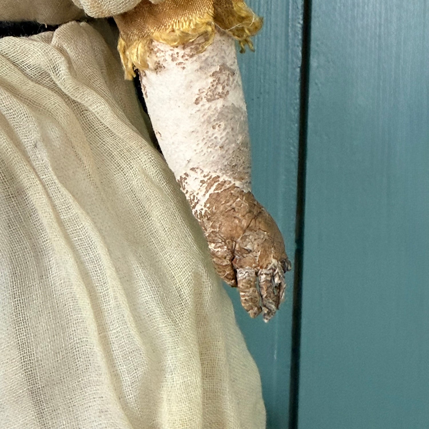 Antique Victorian Wax Over Composition Shoulder Head Doll c.1880