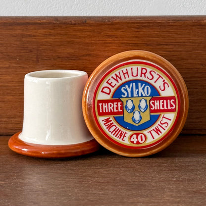 Dewhurst’s Sylko Three Shells Ceramic Cotton Reel Pot