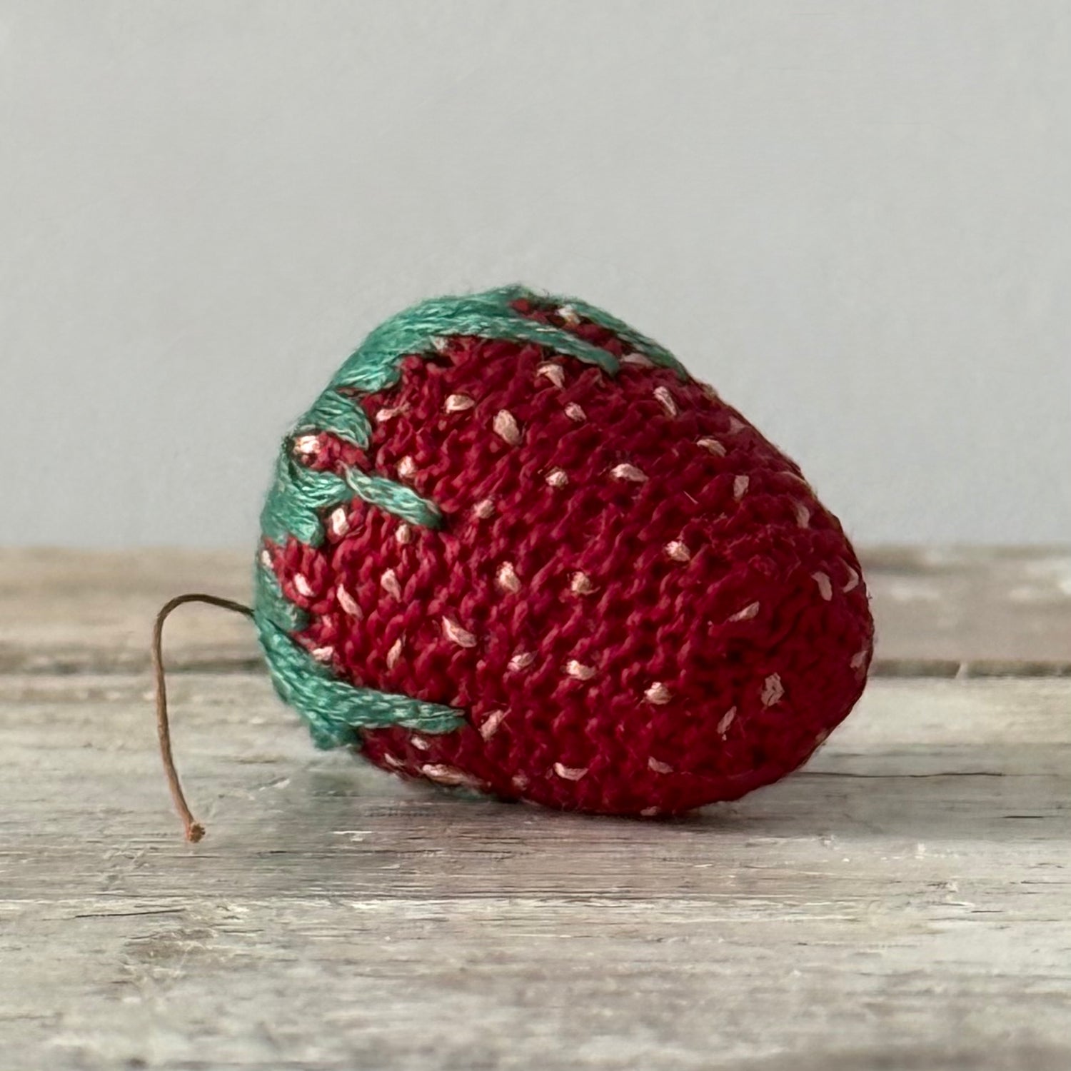 Antique Small Hand-Worked Strawberry Emery
