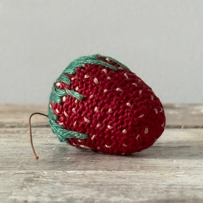 Antique Small Hand-Worked Strawberry Emery