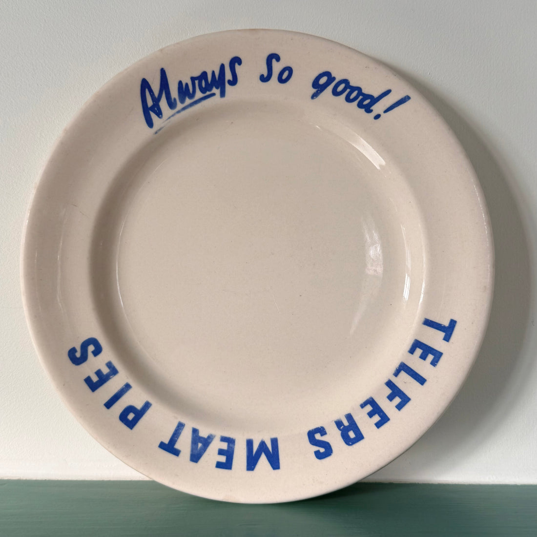 Vintage Telfers Meat Pies Advertising Plate