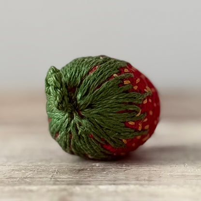 Larger Antique Hand-Worked Strawberry Emery