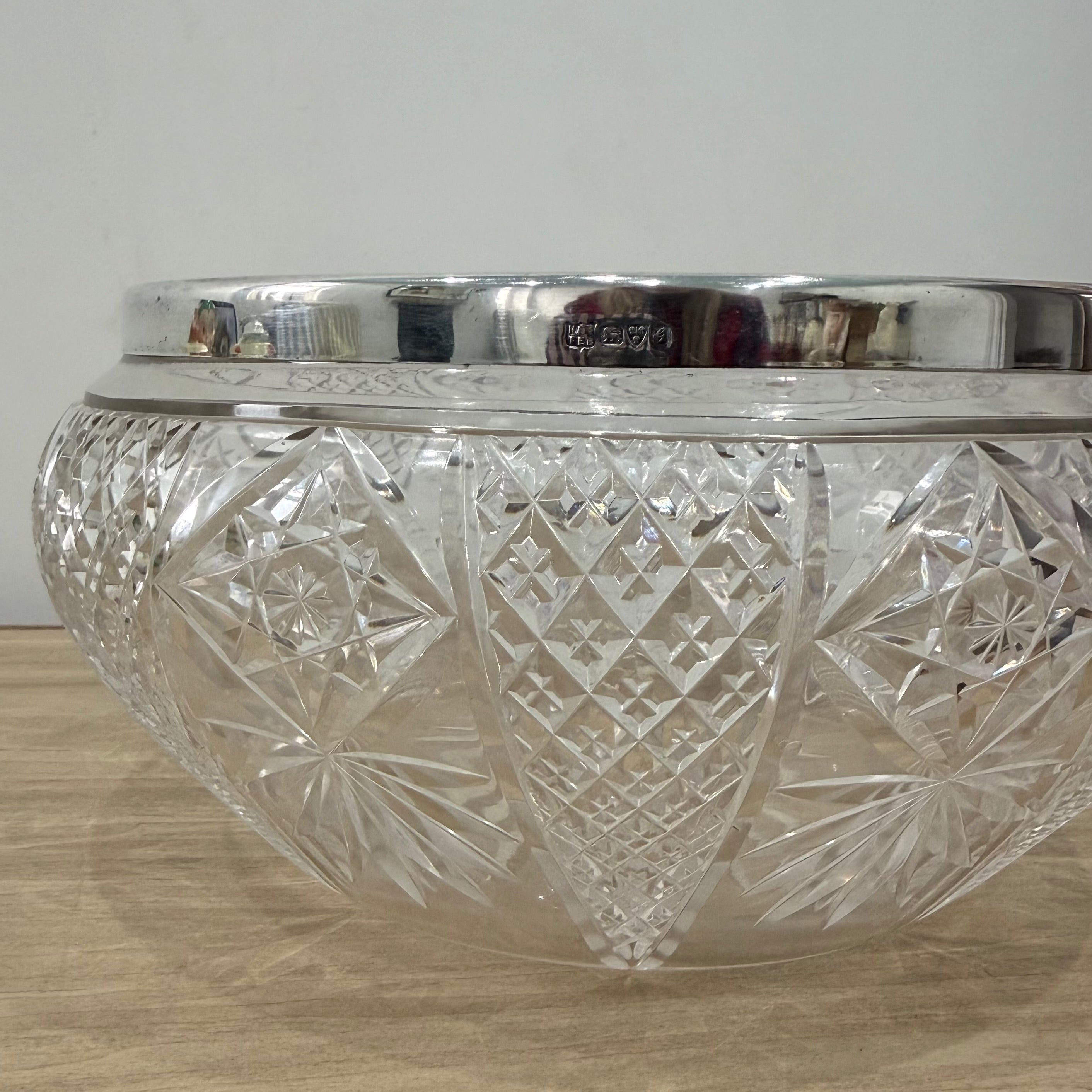 Silver rimmed bowl