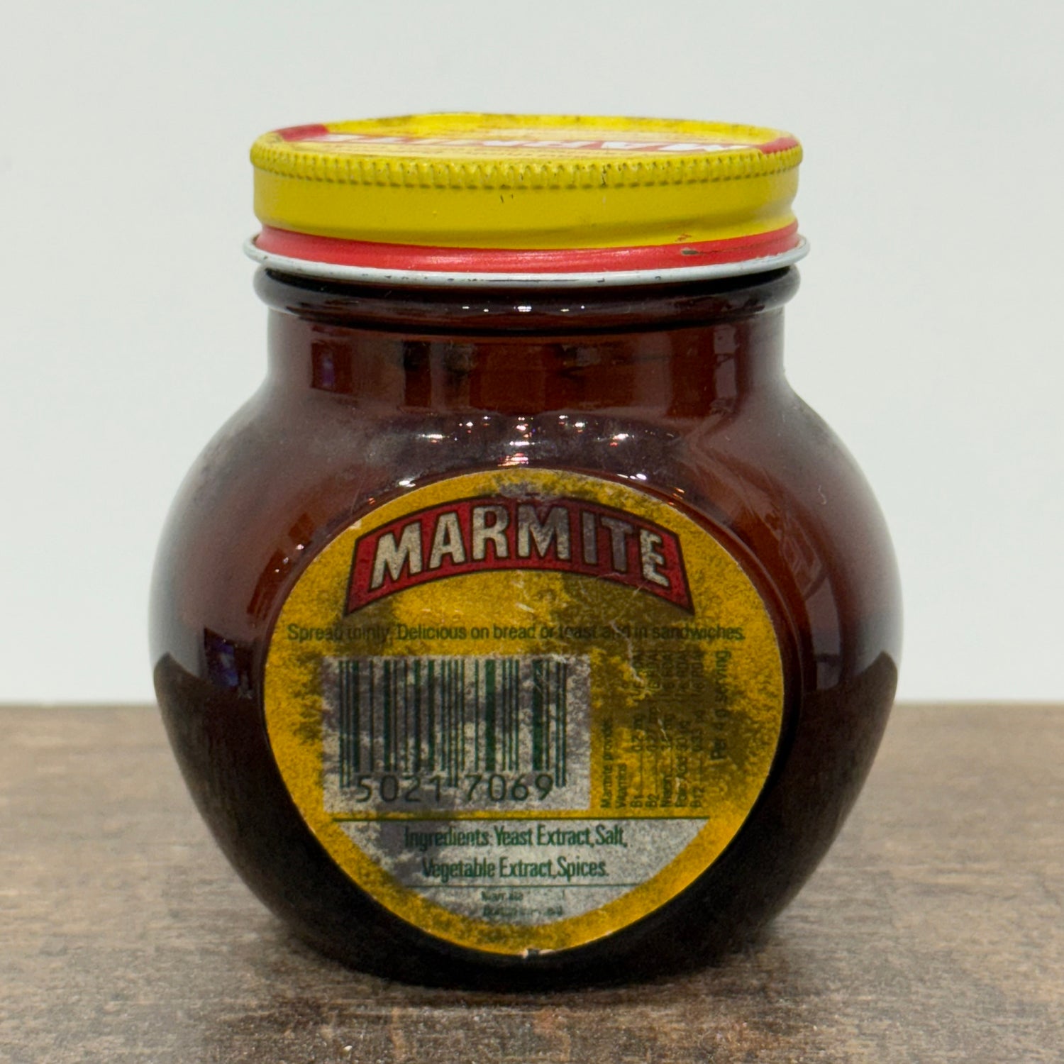 Vintage Marmite Glass Jar with Original Label &amp; Lid – 227g