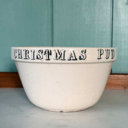 Vintage Mason Cash Christmas Pudding Basin with Black Lettering