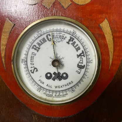 Antique OXO Advertising Barometer – Wooden Jar Form, c.1920s