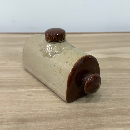 Victorian Miniature Stoneware Pig Bottle Bed Warmer c.1900