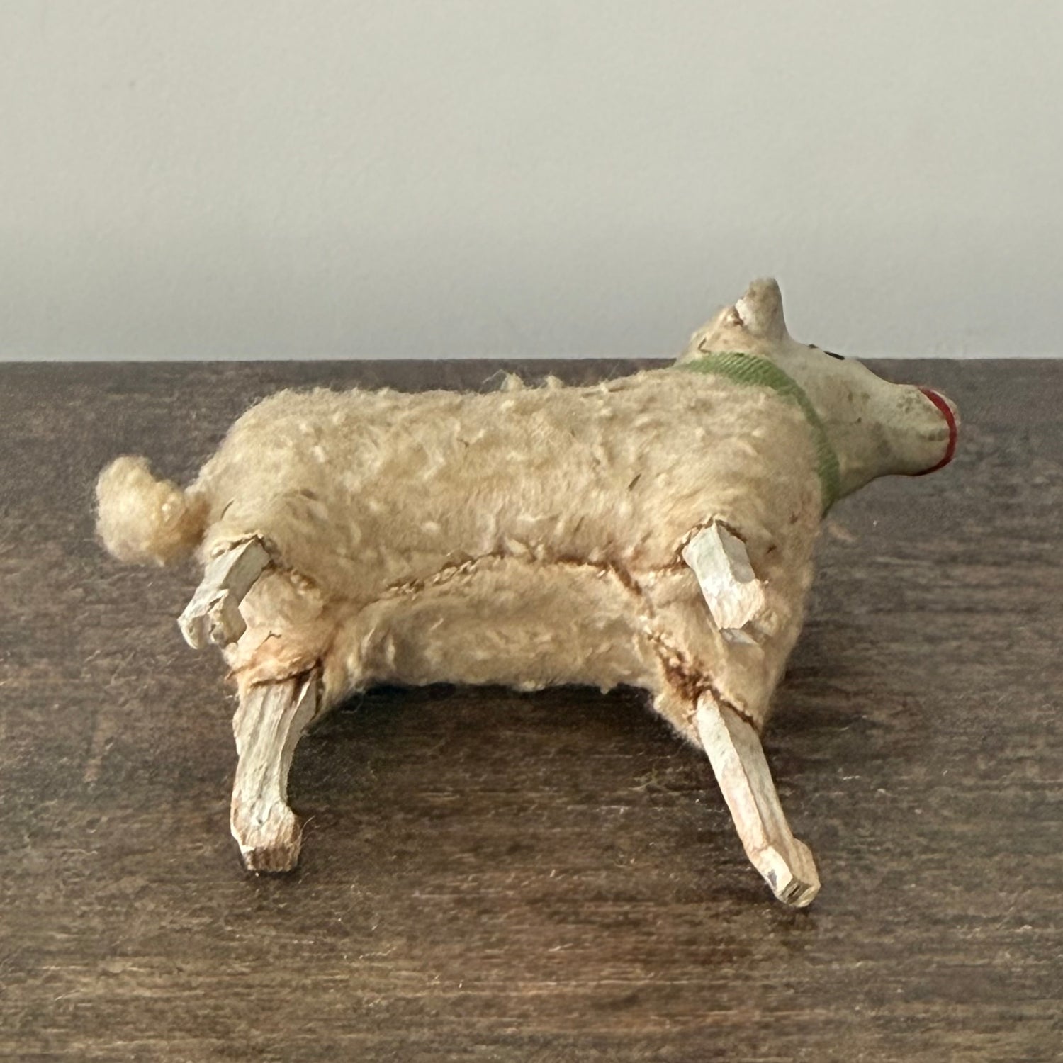 Antique German Putz Sheep Set Erzgebirge Nativity Figures c1920