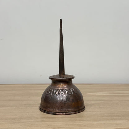 Antique Singer Industrial Sewing Machine Oil Can, Embossed, Cleaned