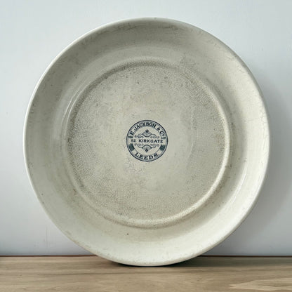 Victorian White Ironstone Grocers Slab E. Jackson &amp; Co Leeds