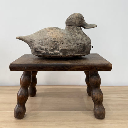Antique Wooden Duck Decoy Folk Art Hand Carved Shooting Decoy