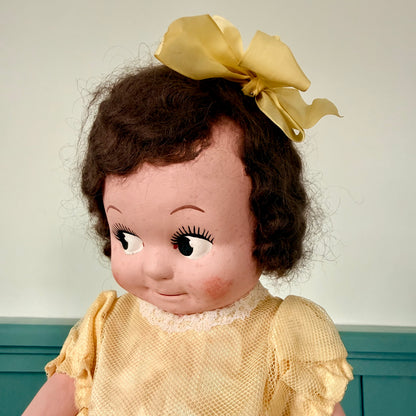 Vintage 1930s Composition Googly Doll with Side-Glancing Eyes – 35 cm