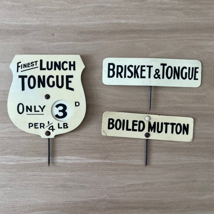 Set of 3 Vintage Butcher&