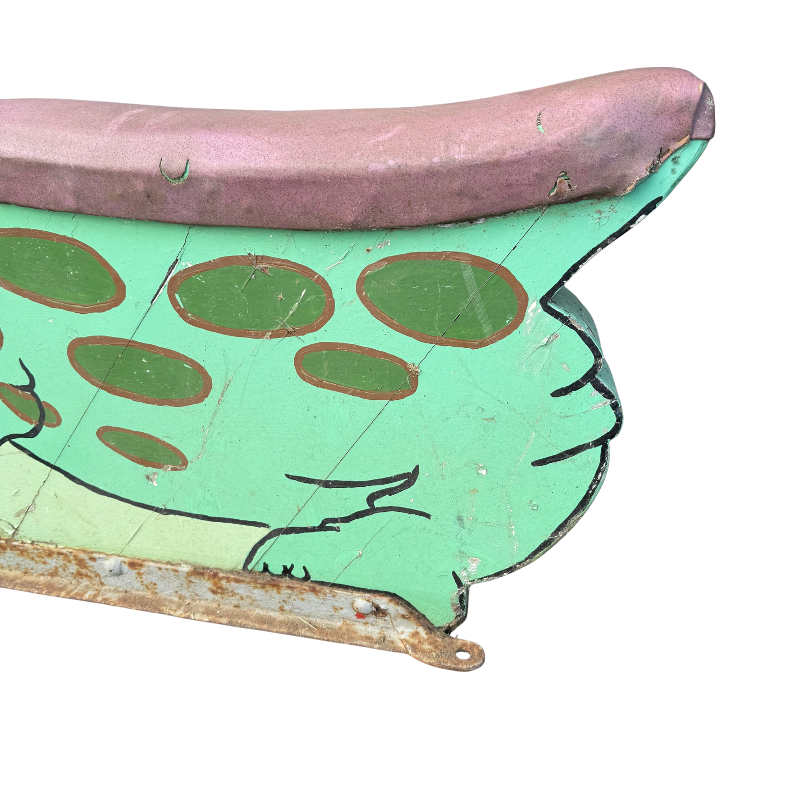 Early Painted Fairground Crocodile Seat Folk Art c.1900-1930