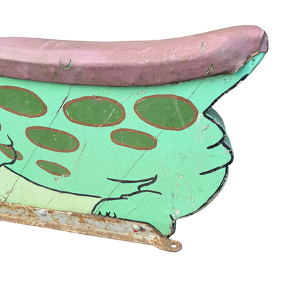 Early Painted Fairground Crocodile Seat Folk Art c.1900-1930