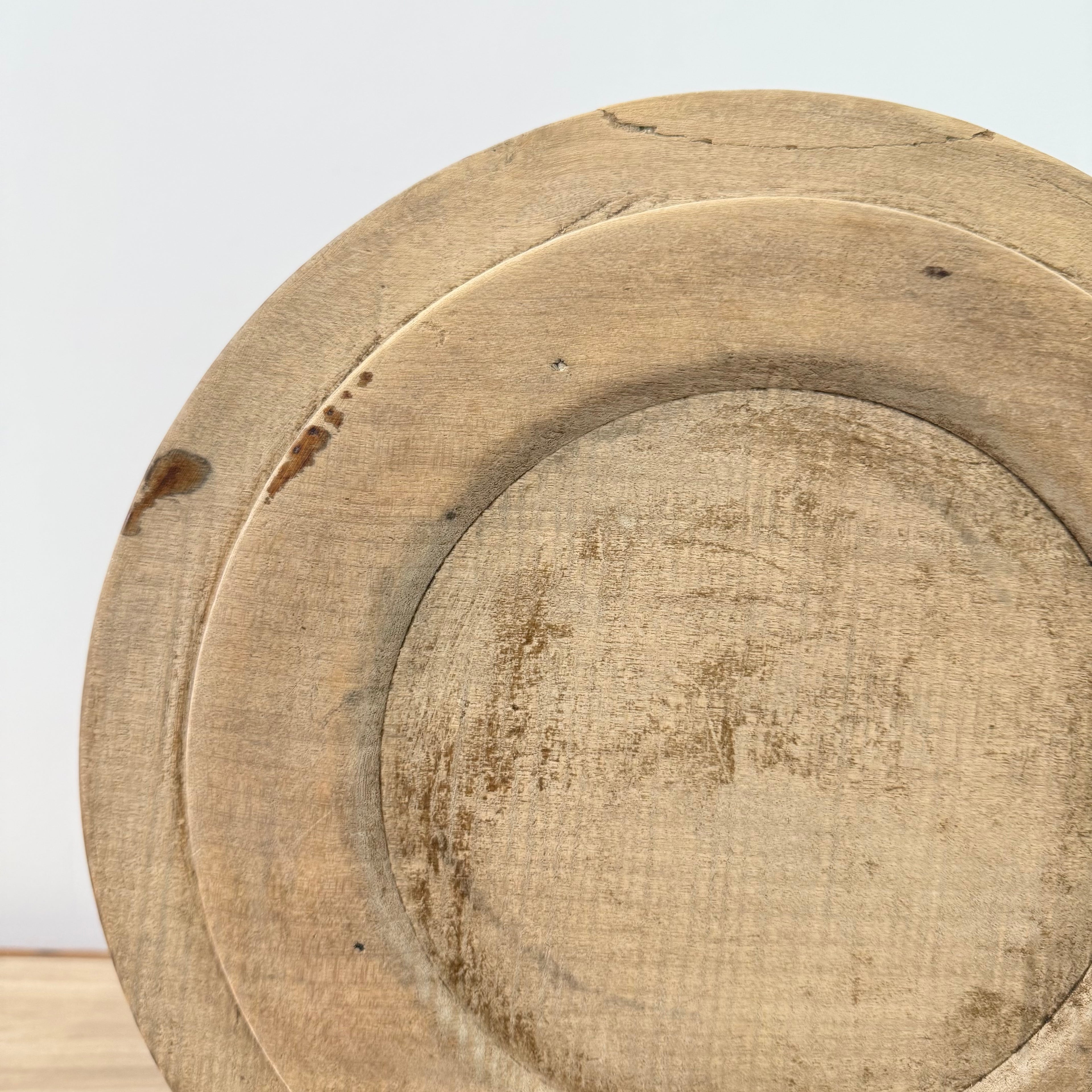 Vintage Carved Wooden “BREAD” Breadboard with Leaf Motif