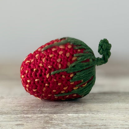 Larger Antique Hand-Worked Strawberry Emery