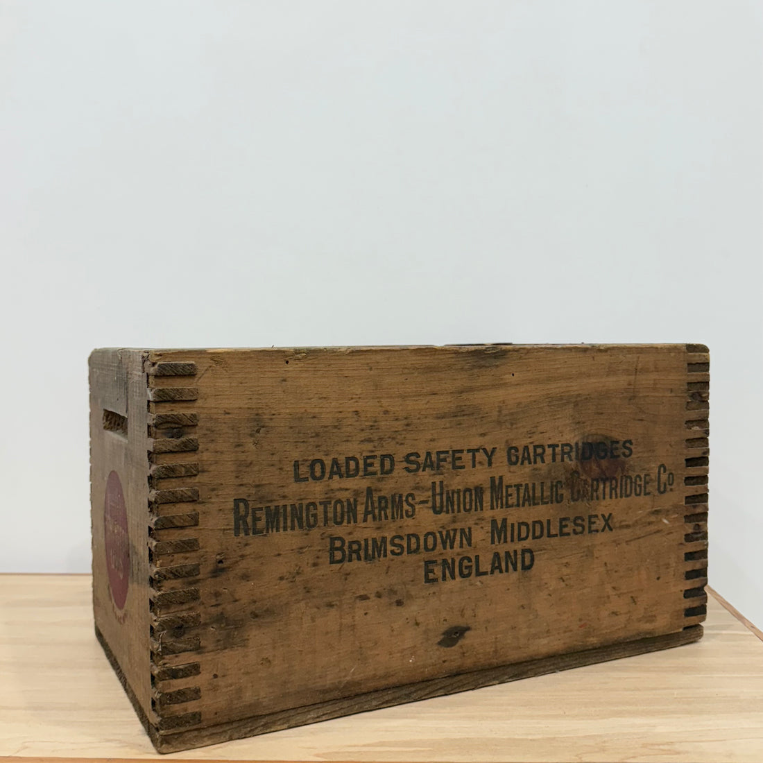 Early 20th Century Remington UMC Wooden Ammunition Transit Crate