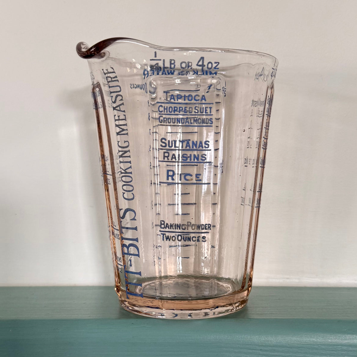 Antique Tit-Bits Do-Well Glass Cooking Measure – c.1920s