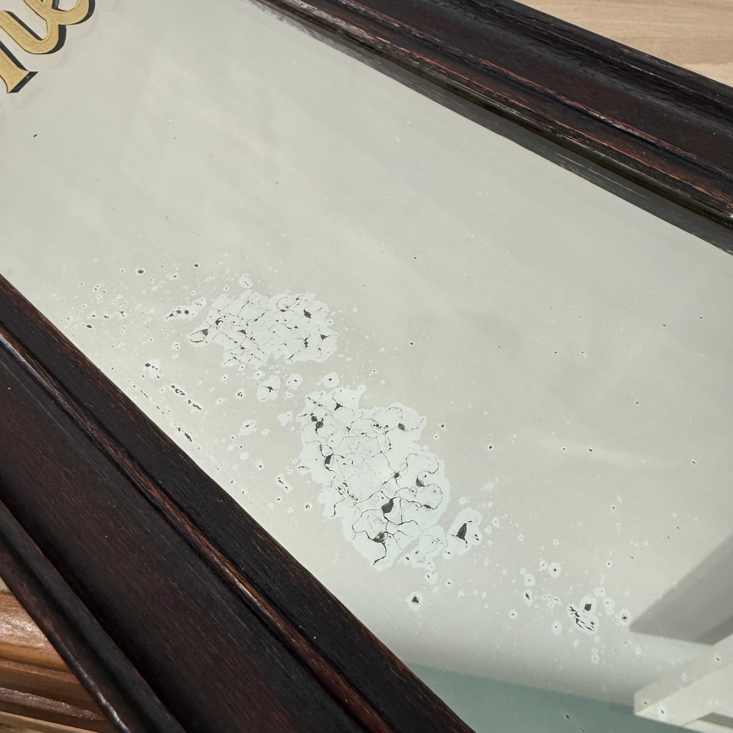 Vintage Shell Petrol Advertising Mirror Royal Warrant British Petroleum BP 1930s
