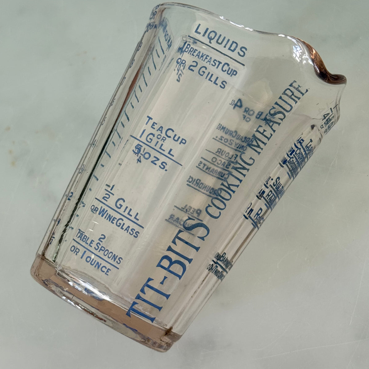 Antique Tit-Bits Do-Well Glass Cooking Measure – c.1920s
