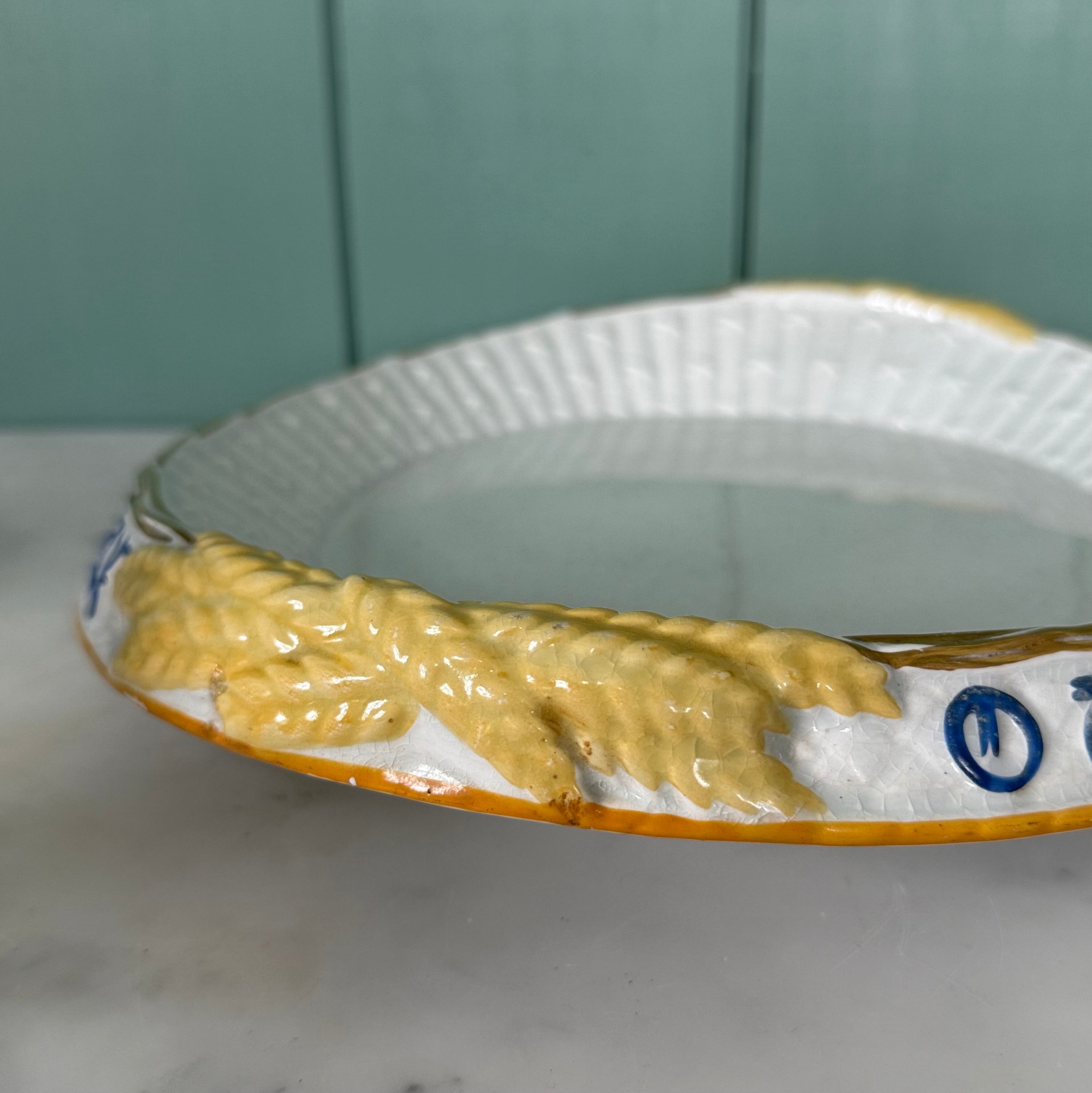 Victorian Ceramic Bread Plate ‘Our Daily Bread Give Us This Day’