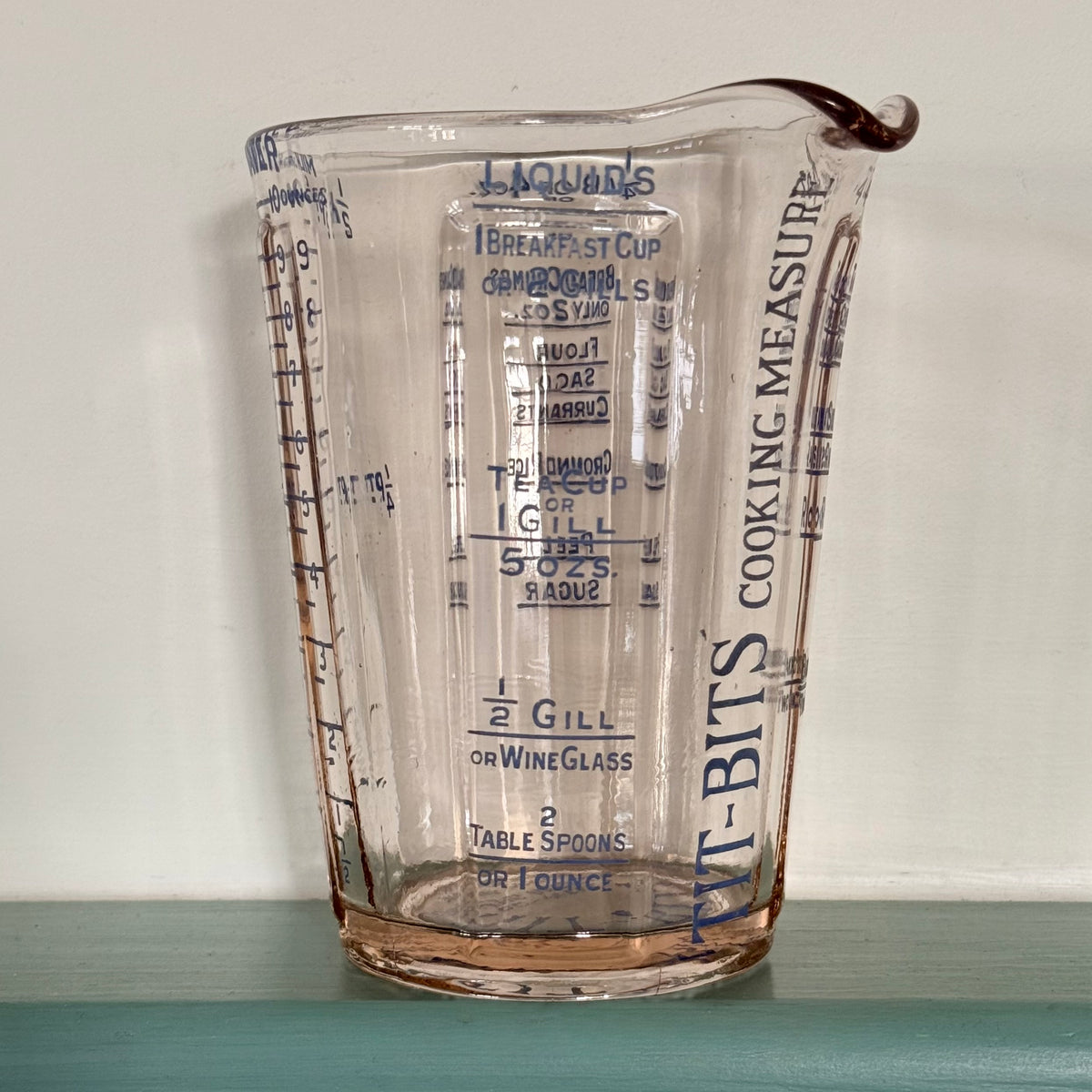 Antique Tit-Bits Do-Well Glass Cooking Measure – c.1920s