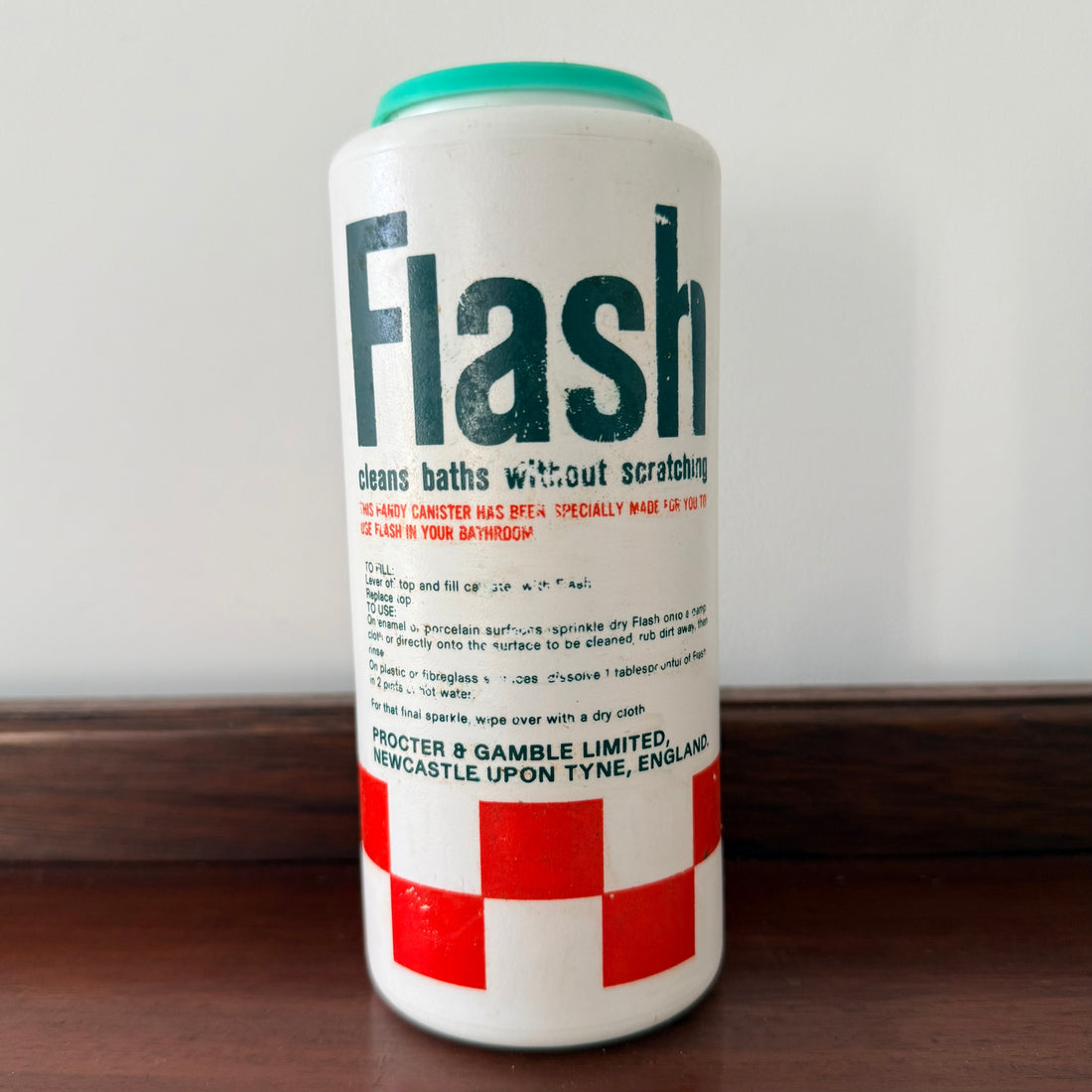 Flash Bathroom Cleaner Shaker Vintage P&amp;G Advertising Container
