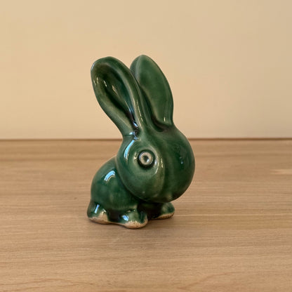 Vintage Denby Bourne Green Rabbit Stoneware Figurine England 8cm