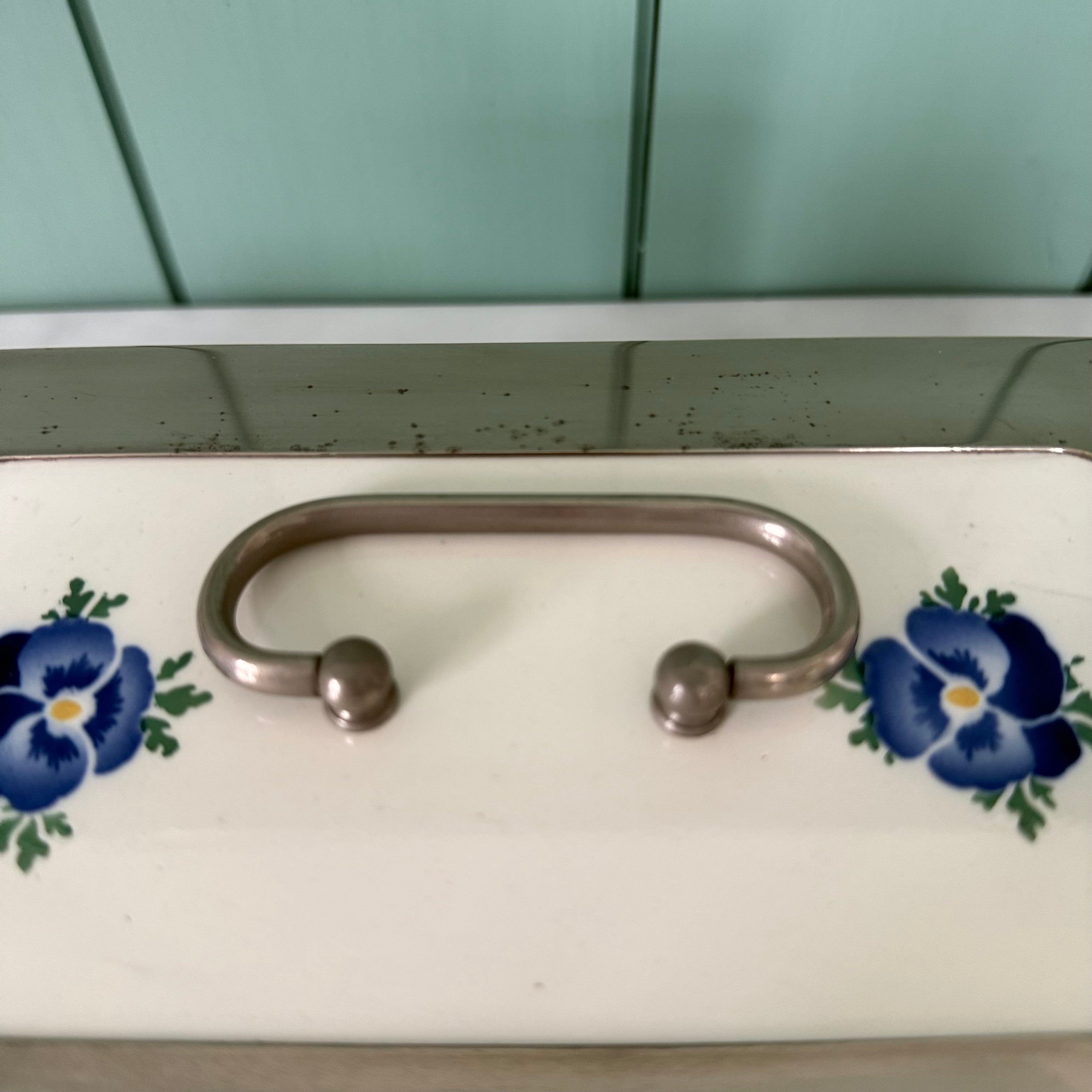 Art Deco WMF Wächtersbach Pansy Biscuit Box Dec. 2194