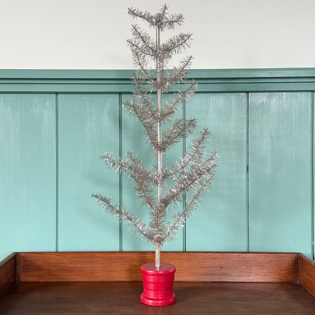 Vintage Gaycolor Silver Tinsel Christmas Tree Boxed
