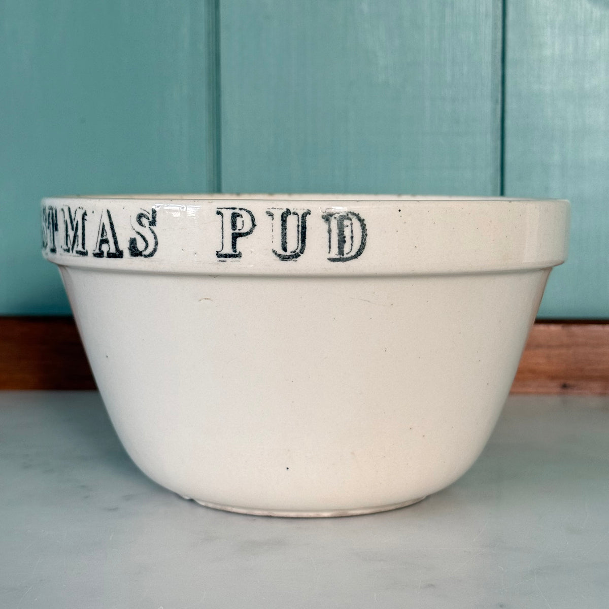 Vintage Mason Cash Christmas Pudding Basin with Black Lettering