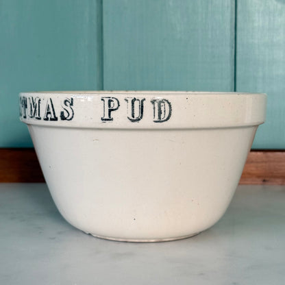 Vintage Mason Cash Christmas Pudding Basin with Black Lettering