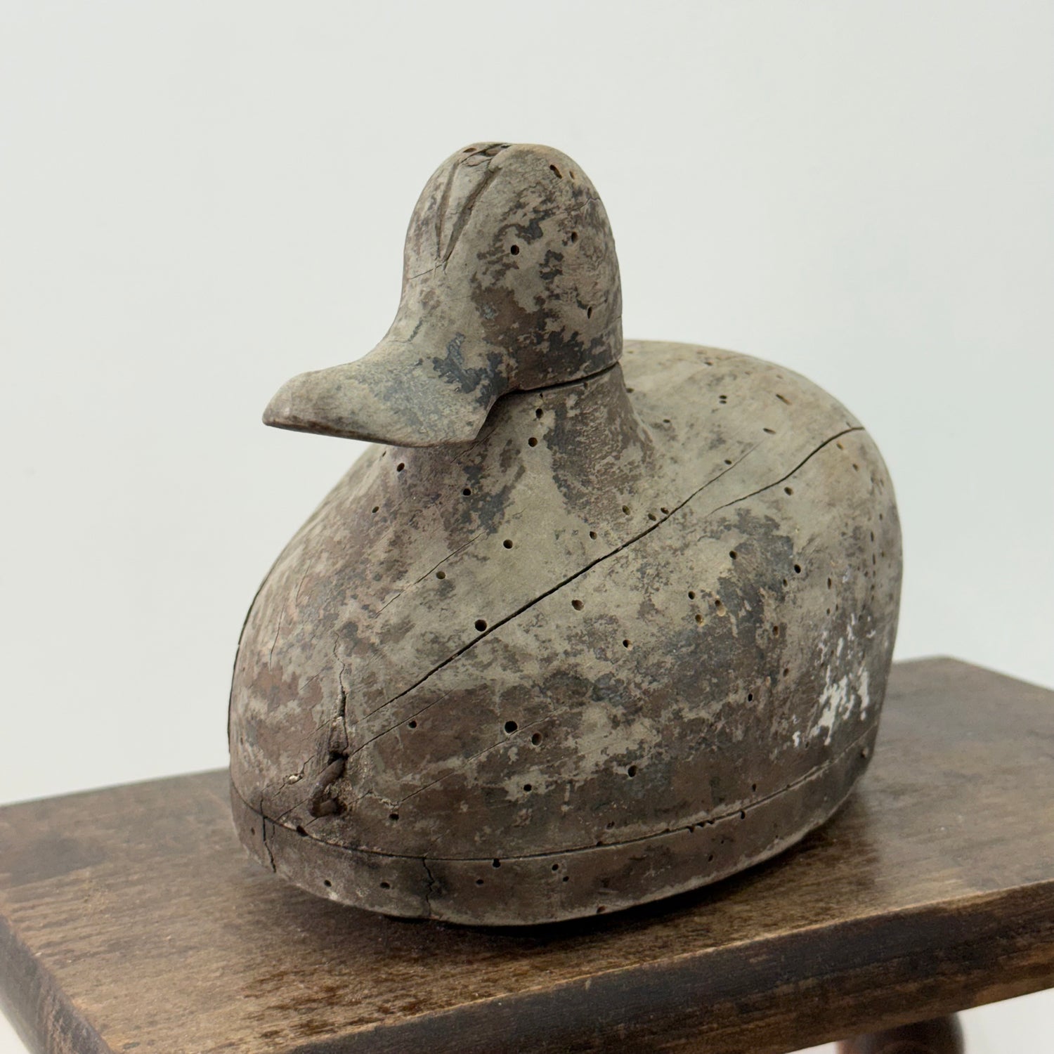 Antique Wooden Duck Decoy Folk Art Hand Carved Shooting Decoy