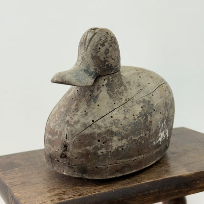 Antique Wooden Duck Decoy Folk Art Hand Carved Shooting Decoy