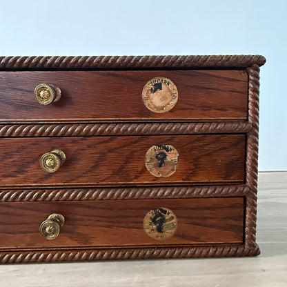 Rare Pre-War SILCARN Machine Twist British Haberdashery Shop Cabinet c.1930