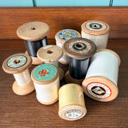 Vintage Singer Wooden Cotton Reels Job Lot Haberdashery Display